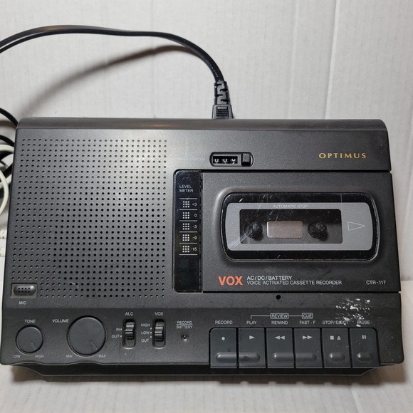 RadioShack  Optimus CTR - 117 Cassette Recorder with voice activation - Picture 1 of 7